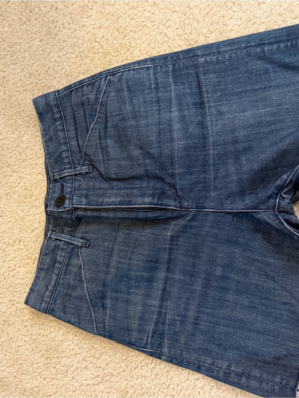 Earnest Sewn Dark Blue Denim Jean Shorts size 28